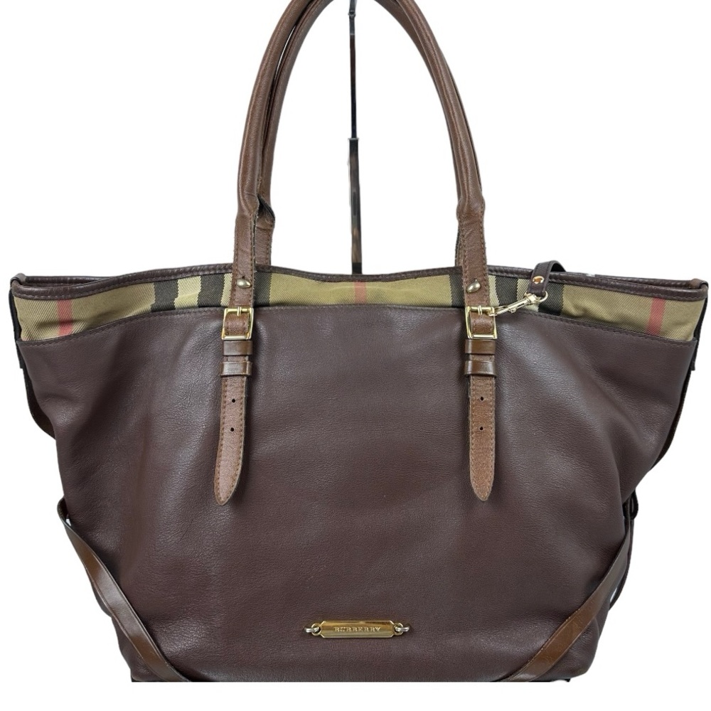 BURBERRY LEATHER SHOULDER BAG
